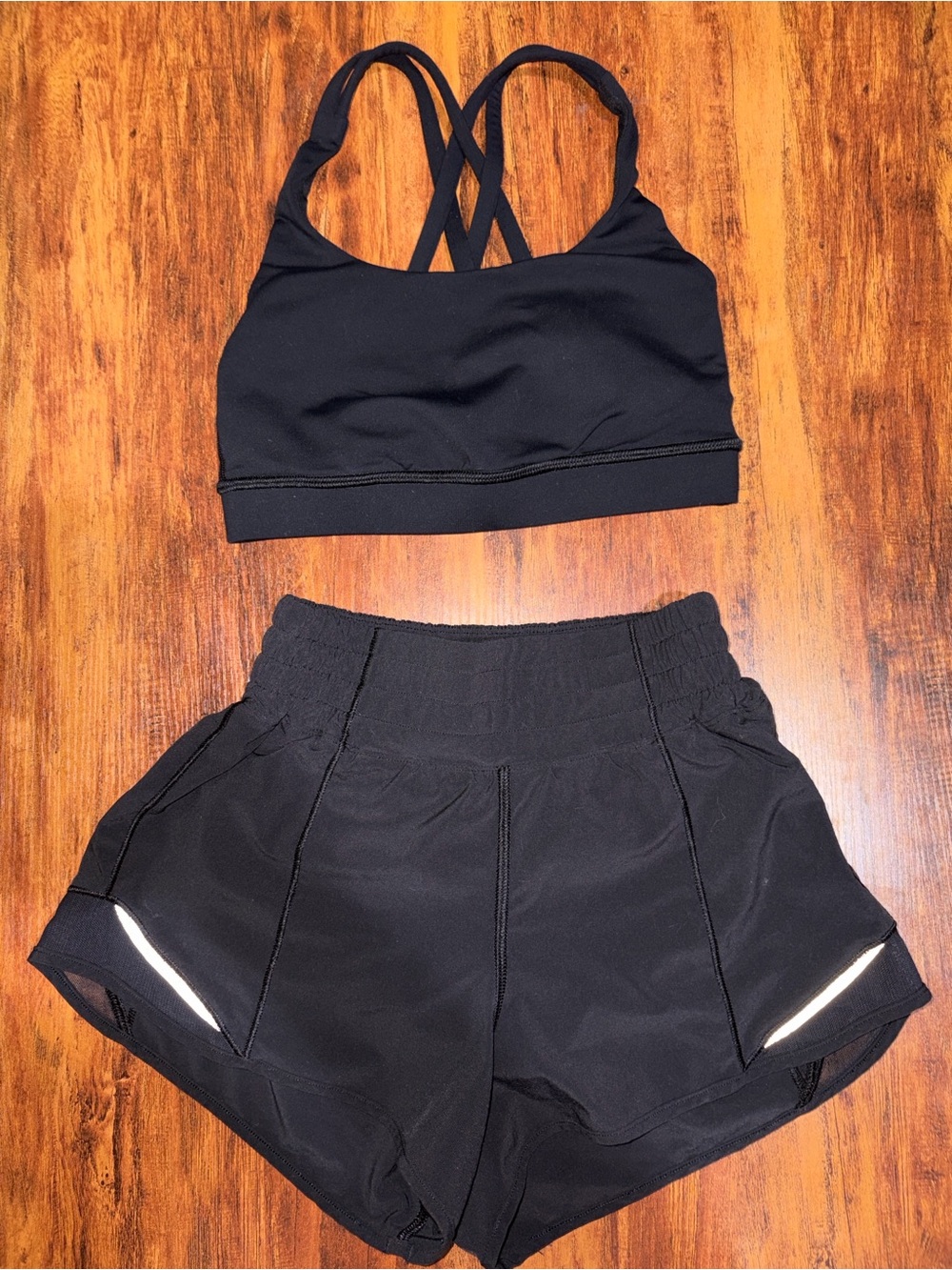 lululemon athletica Black Athletic Running Shorts
